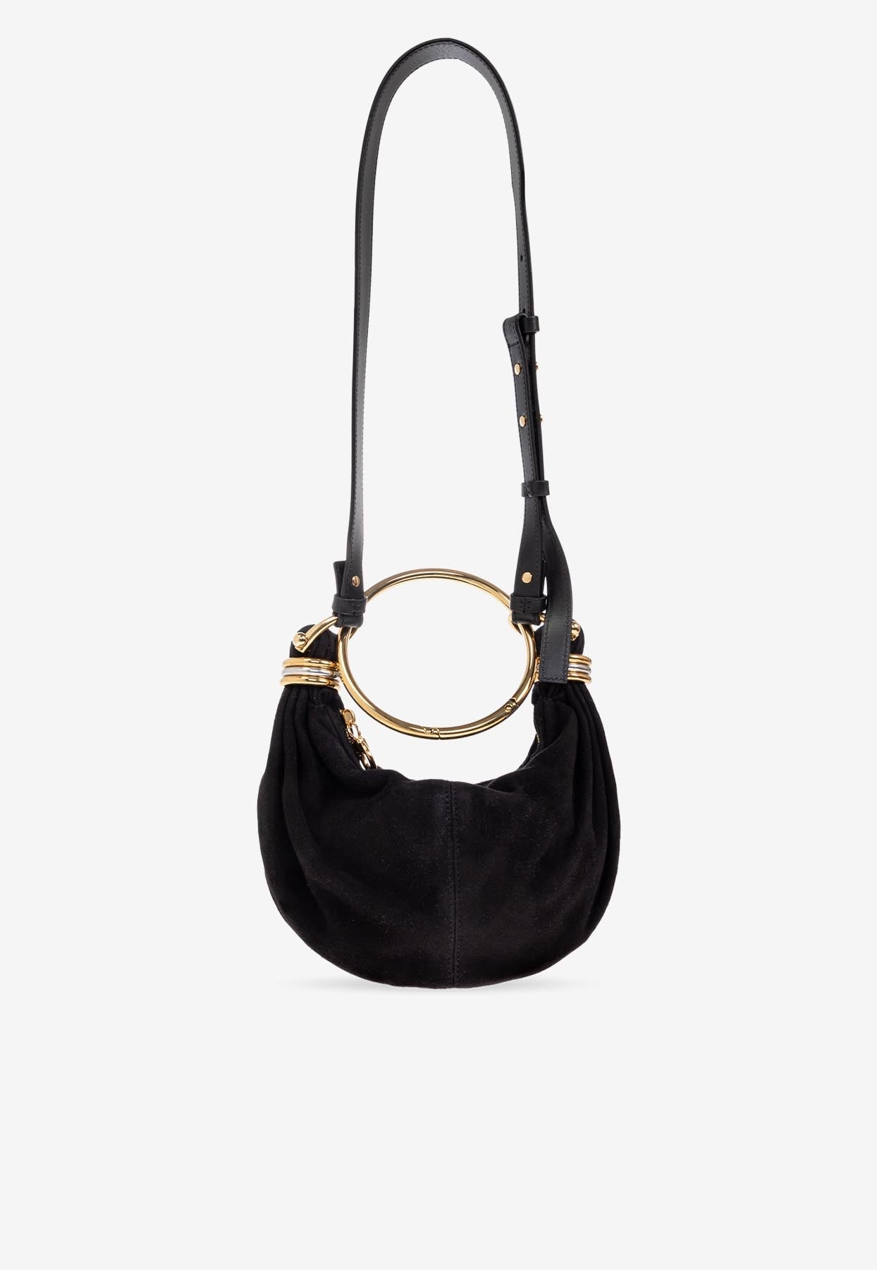 Mini sac hobo en daim avec bracelet