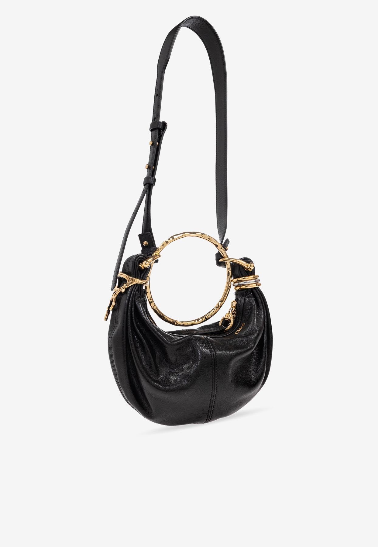 Mini sac hobo en cuir avec bracelet