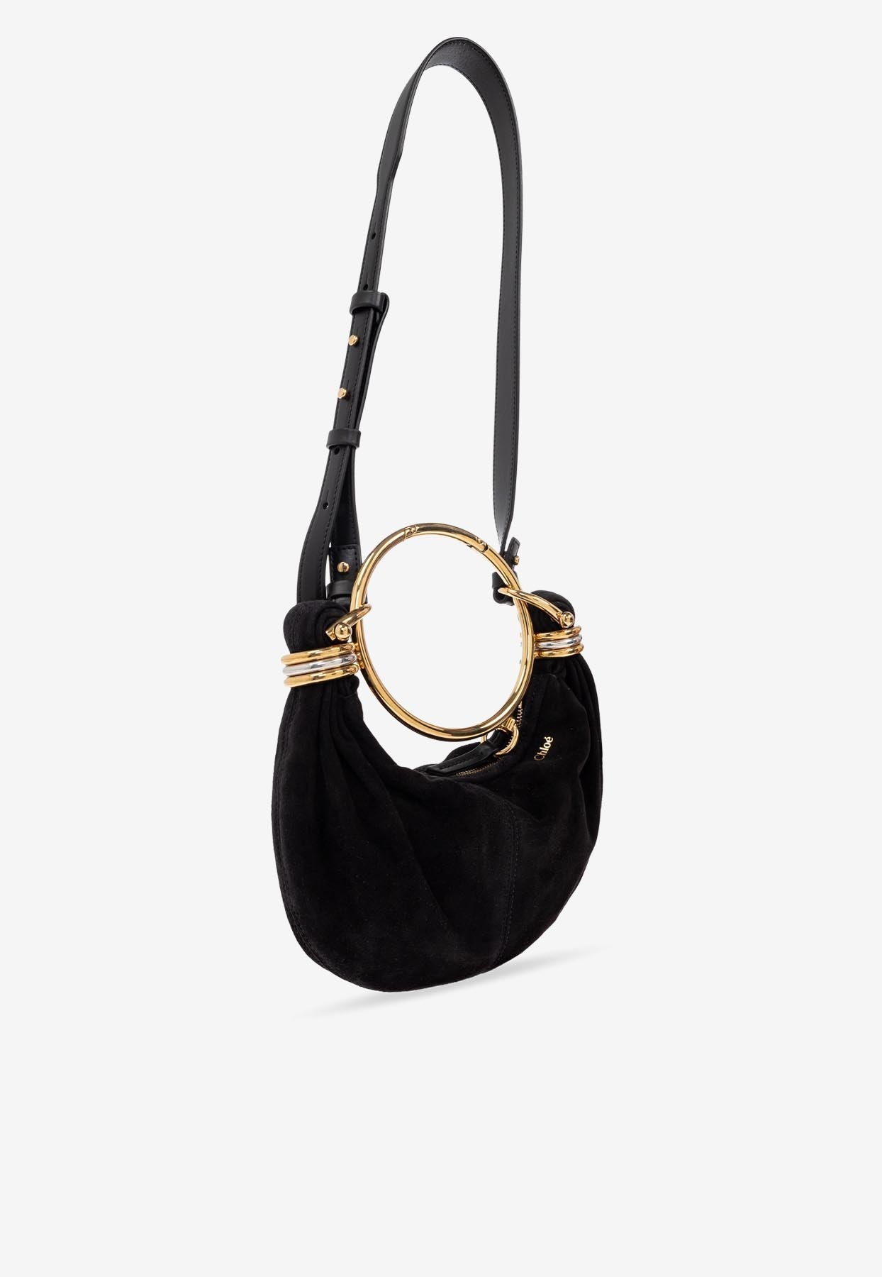 Mini sac hobo en daim avec bracelet