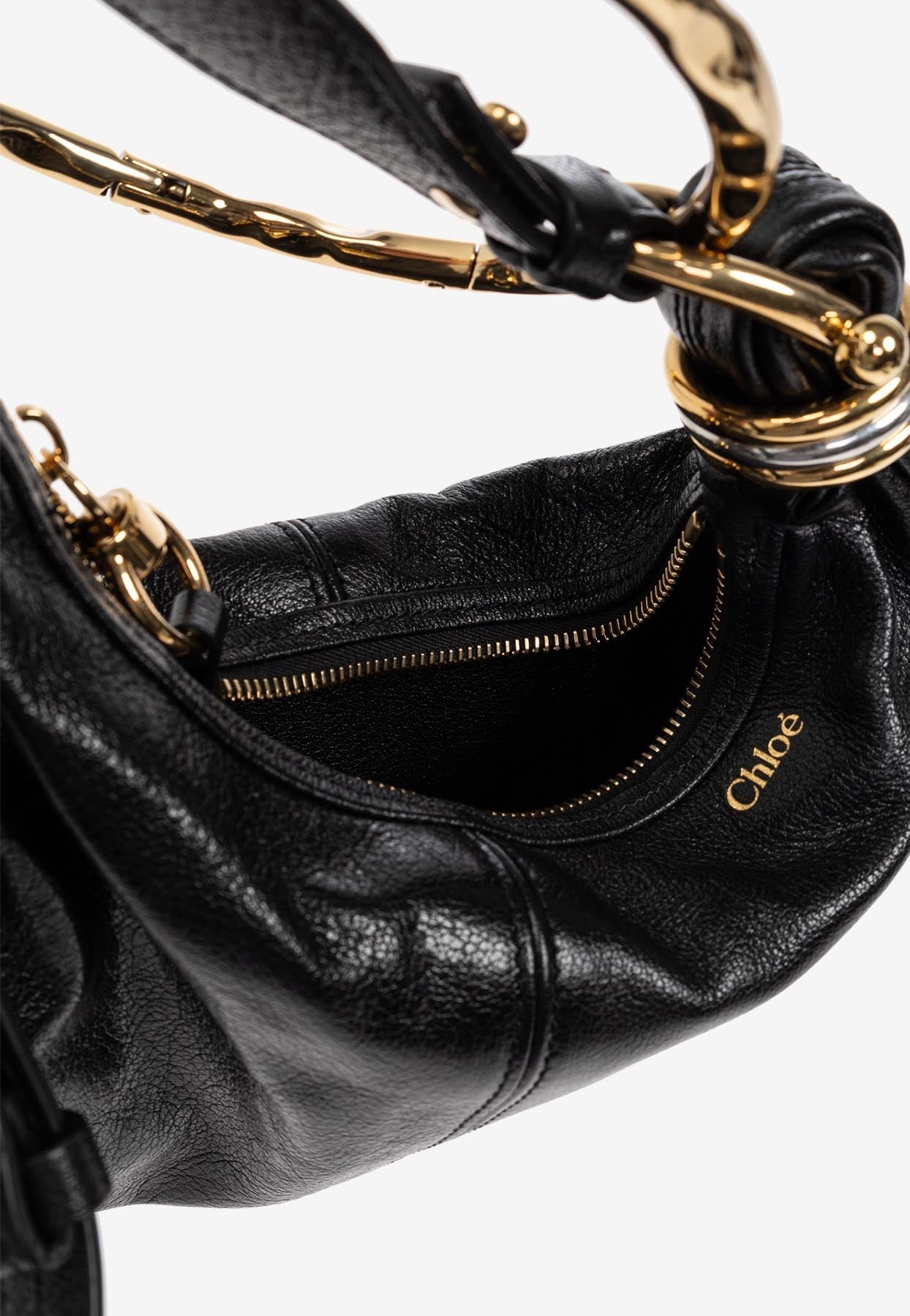 Mini sac hobo en cuir avec bracelet