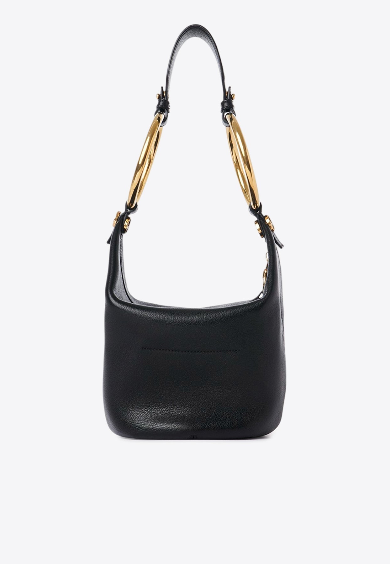 Small Bracelet Shoulder Bag in Grained Leather