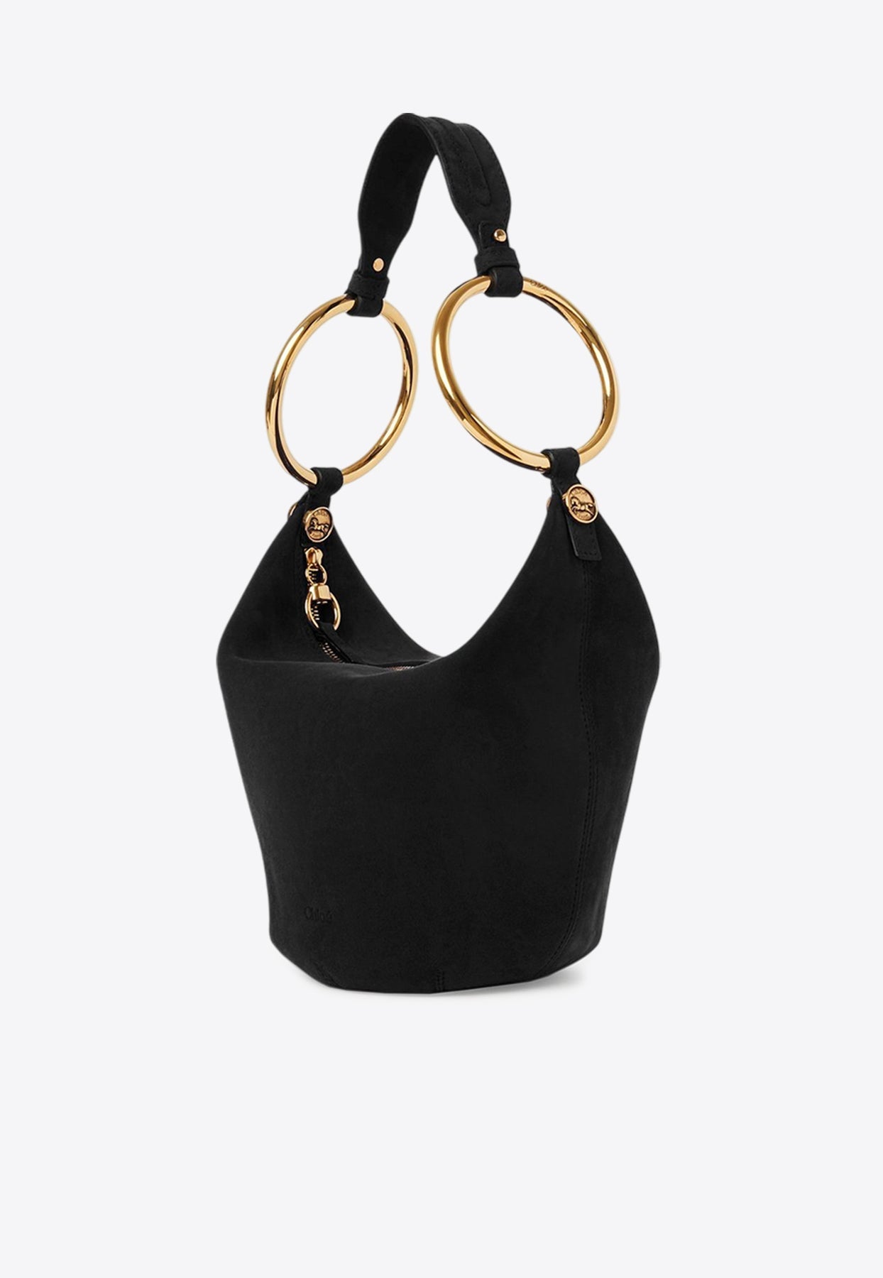 Petit sac à bandoulière en daim avec bracelet